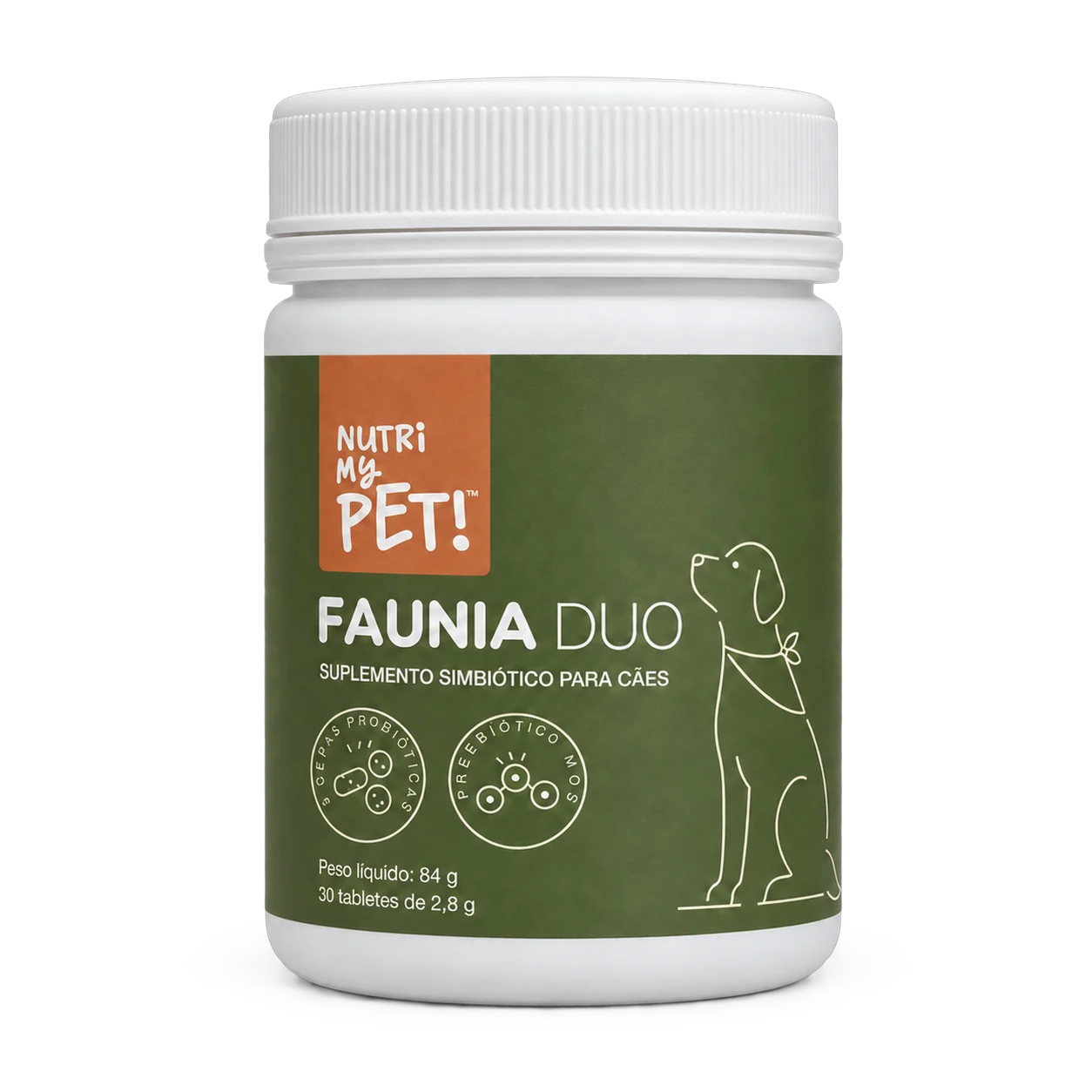 Pote de Faunia Duo Nutri My Pet visto de frente